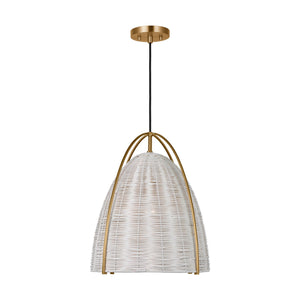 Visual Comfort Studio - GLP1071SB-CLW - One Light Pendant - Norman - Chalk Wicker