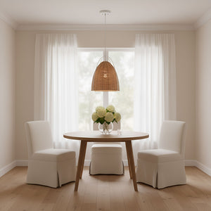Visual Comfort Studio - GLP1081MWT-BRTN - One Light Pendant - Norman - Blonde Rattan