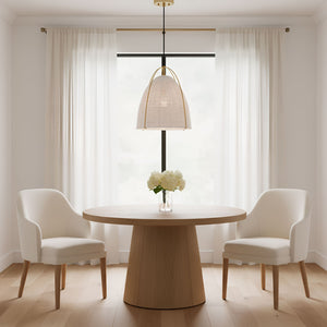 Visual Comfort Studio - GLP1081SB-CLW - One Light Pendant - Norman - Chalk Wicker