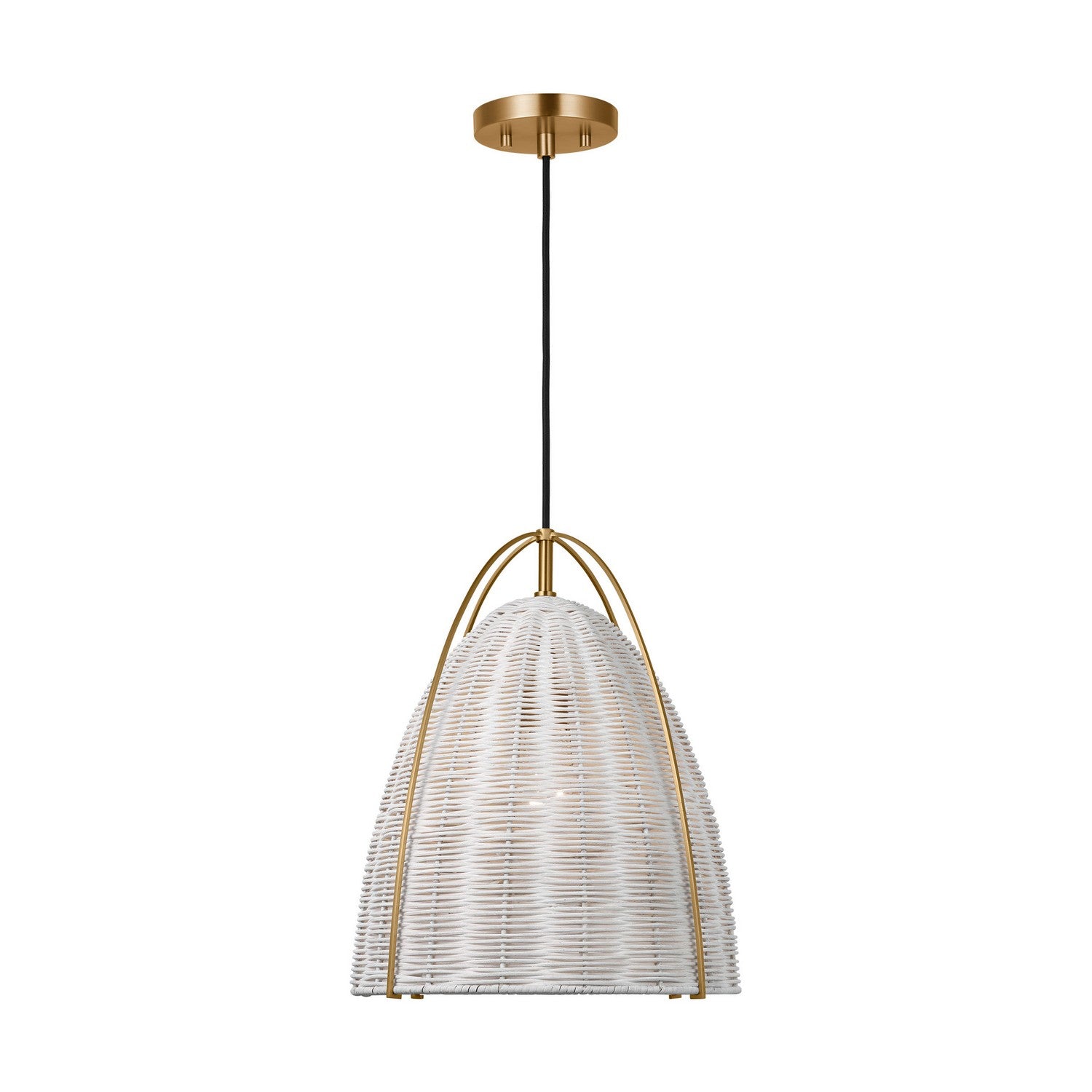 Visual Comfort Studio - GLP1081SB-CLW - One Light Pendant - Norman - Chalk Wicker