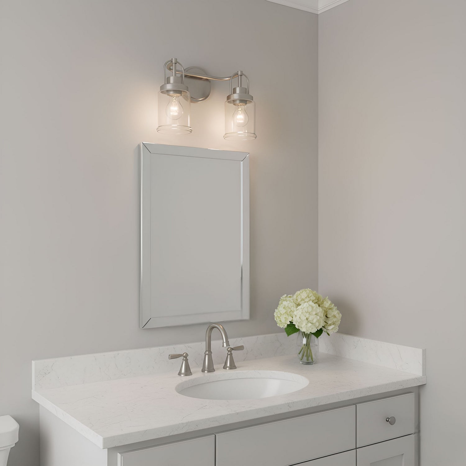 Visual Comfort Studio - GLV1072BS - Two Light Vanity - Anders - Brushed Nickel