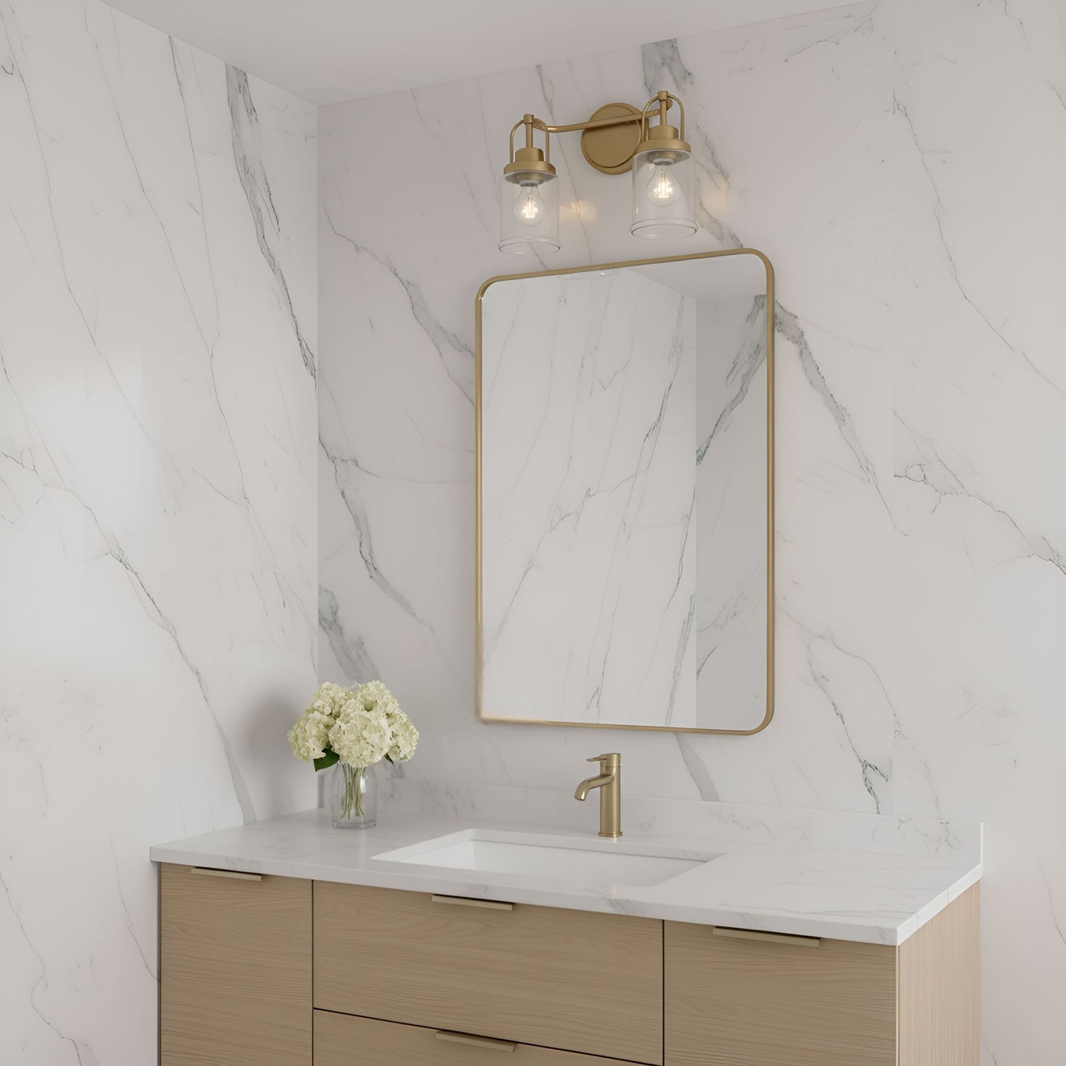 Visual Comfort Studio - GLV1072SB - Two Light Vanity - Anders - Satin Brass