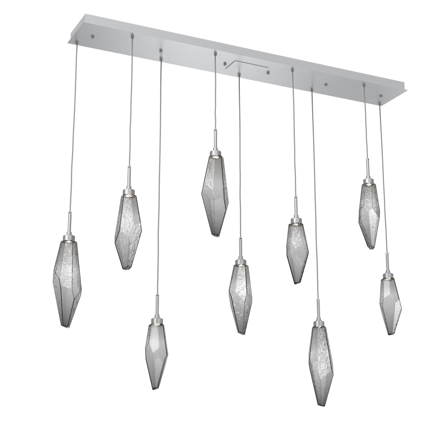 Hammerton Studio - PLB0050-09-CS-CS-C01-L3 - LED Linear Pendant - Rock Crystal - Classic Silver