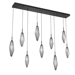 Hammerton Studio - PLB0050-09-MB-CS-C01-L3 - LED Linear Pendant - Rock Crystal - Matte Black