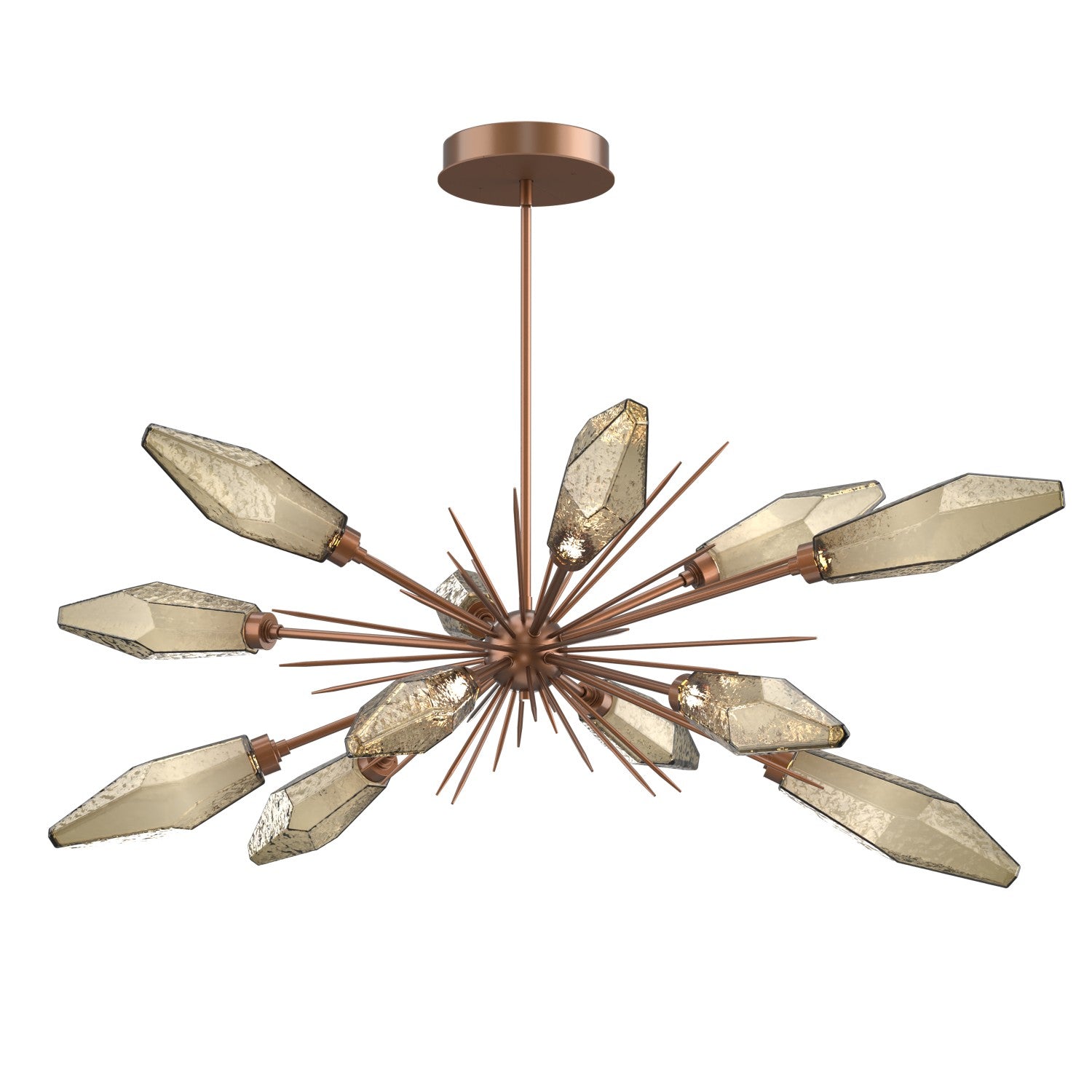 Hammerton Studio - PLB0050-0A-BB-CB-001-L3 - LED Lantern - Rock Crystal - Burnished Bronze