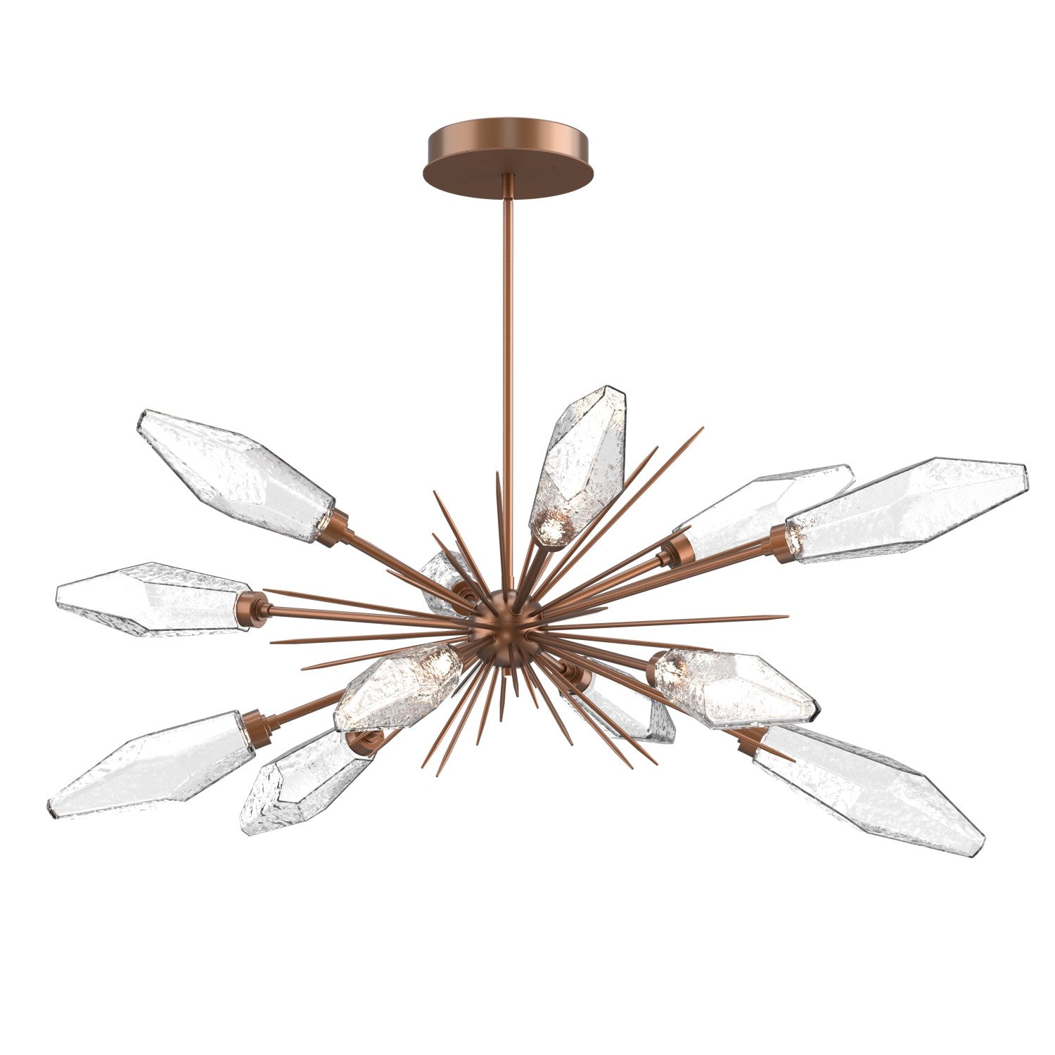 Hammerton Studio - PLB0050-0A-BB-CC-001-L1 - LED Lantern - Rock Crystal - Burnished Bronze