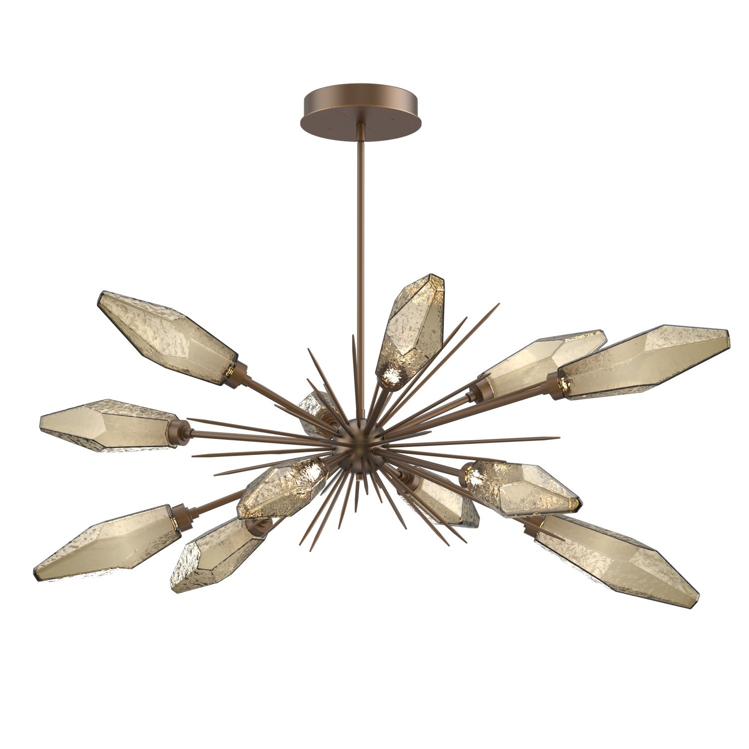 Hammerton Studio - PLB0050-0A-FB-CB-001-L3 - LED Lantern - Rock Crystal - Flat Bronze