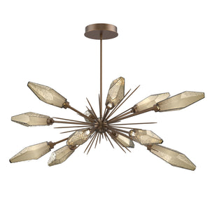 Hammerton Studio - PLB0050-0A-FB-CB-001-L3 - LED Lantern - Rock Crystal - Flat Bronze