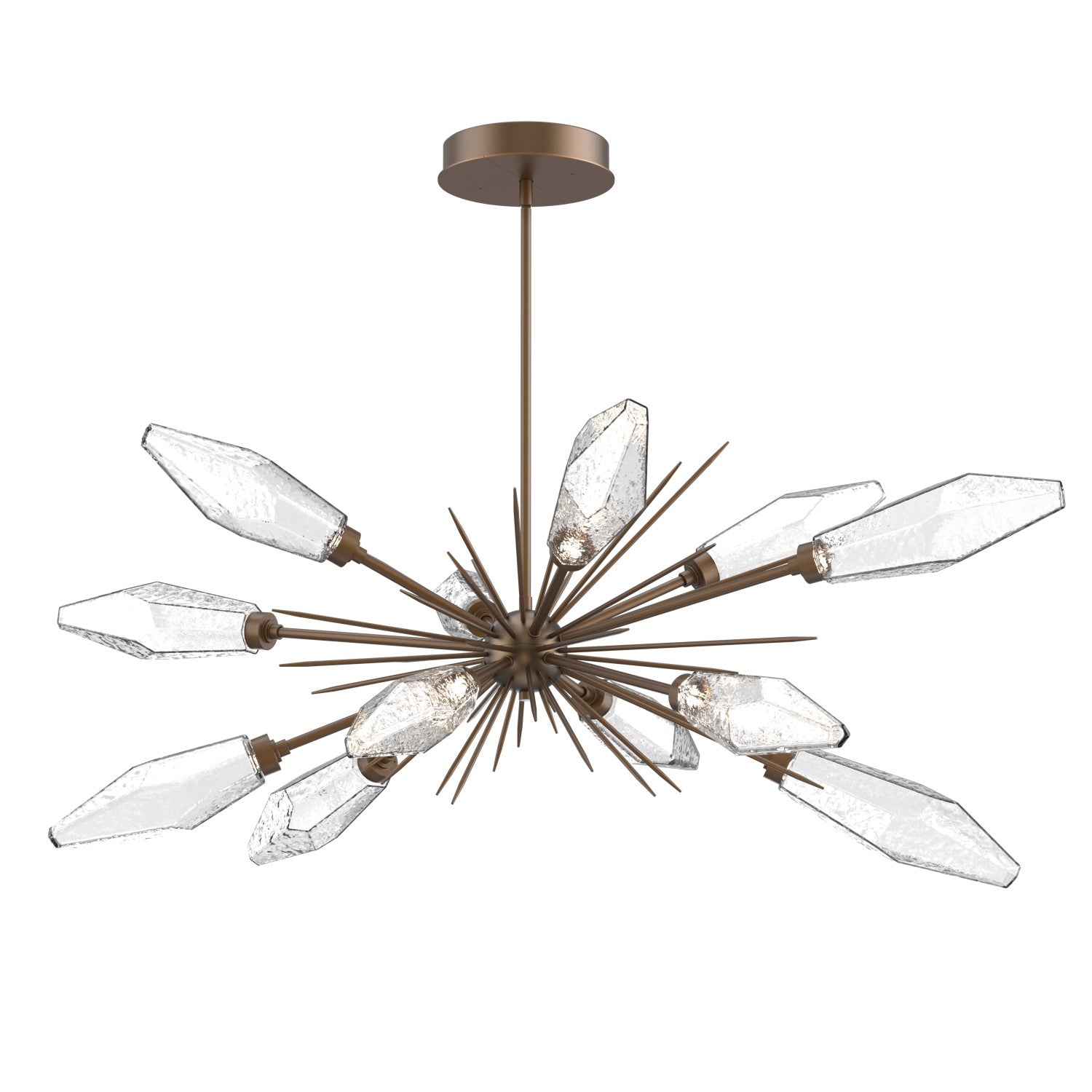 Hammerton Studio - PLB0050-0A-FB-CC-001-L3 - LED Lantern - Rock Crystal - Flat Bronze