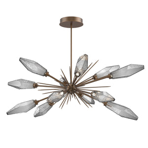 Hammerton Studio - PLB0050-0A-FB-CS-001-L1 - LED Starburst - Rock Crystal - Flat Bronze