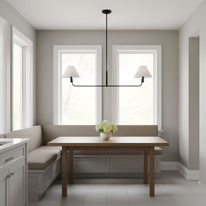 Visual Comfort Studio - SLC1022AI - Two Light Linear Chandelier - Colfax - Aged Iron