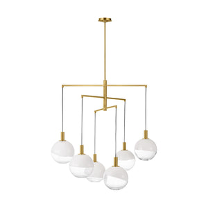 Visual Comfort Studio - SLC1036BBS - Six Light Chandelier - Torian - Burnished Brass