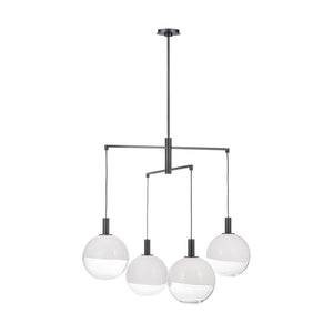 Visual Comfort Studio - SLC1044AI - Four Light Chandelier - Torian - Aged Iron