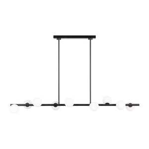 Visual Comfort Studio - SLC1059AI - Nine Light Linear Chandelier - Altair - Aged Iron