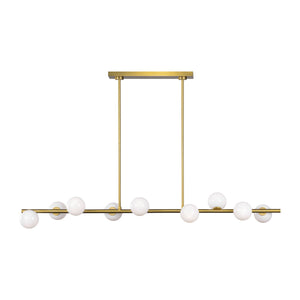 Visual Comfort Studio - SLC1059BBS - Nine Light Linear Chandelier - Altair - Burnished Brass
