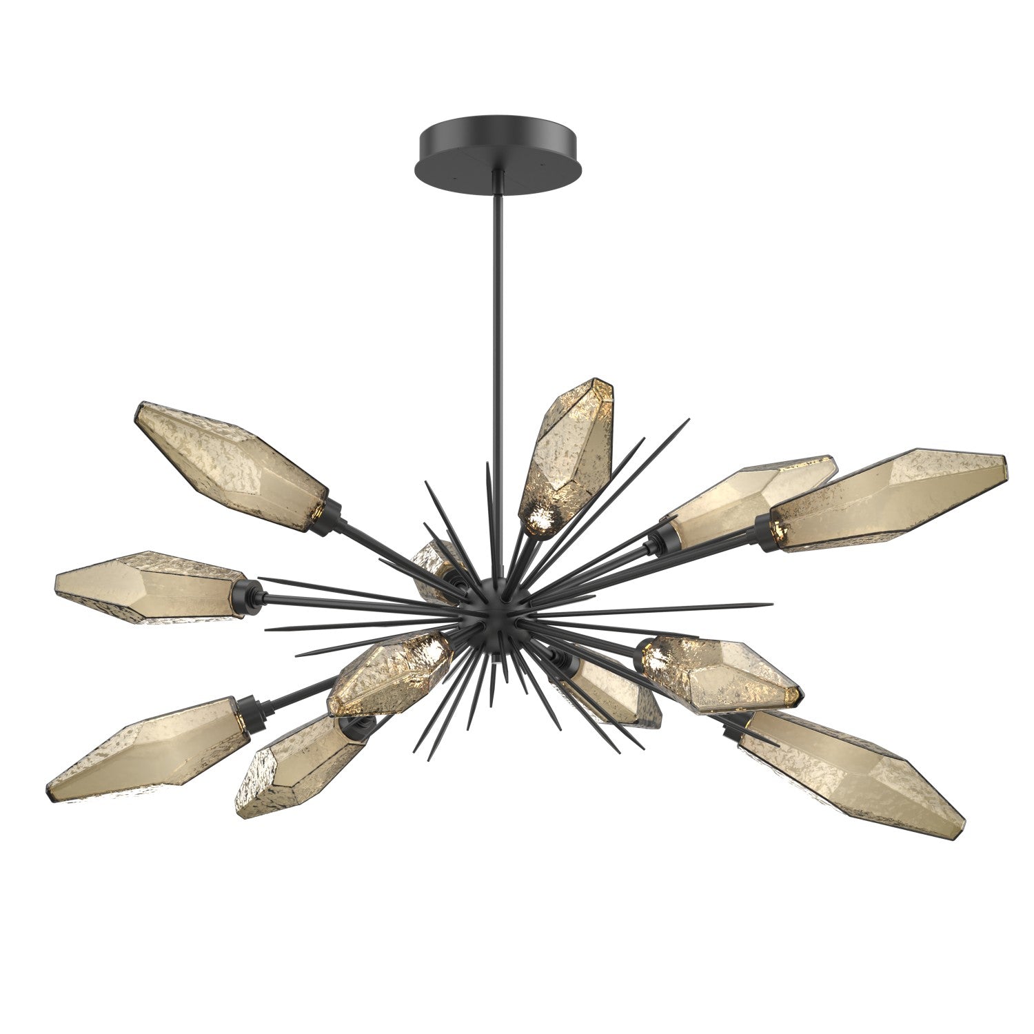 Hammerton Studio - PLB0050-0A-MB-CB-001-L1 - LED Starburst - Rock Crystal - Matte Black