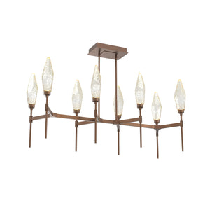 Hammerton Studio - PLB0050-48-BB-CA-001-L1 - LED Linear Suspension - Rock Crystal - Burnished Bronze