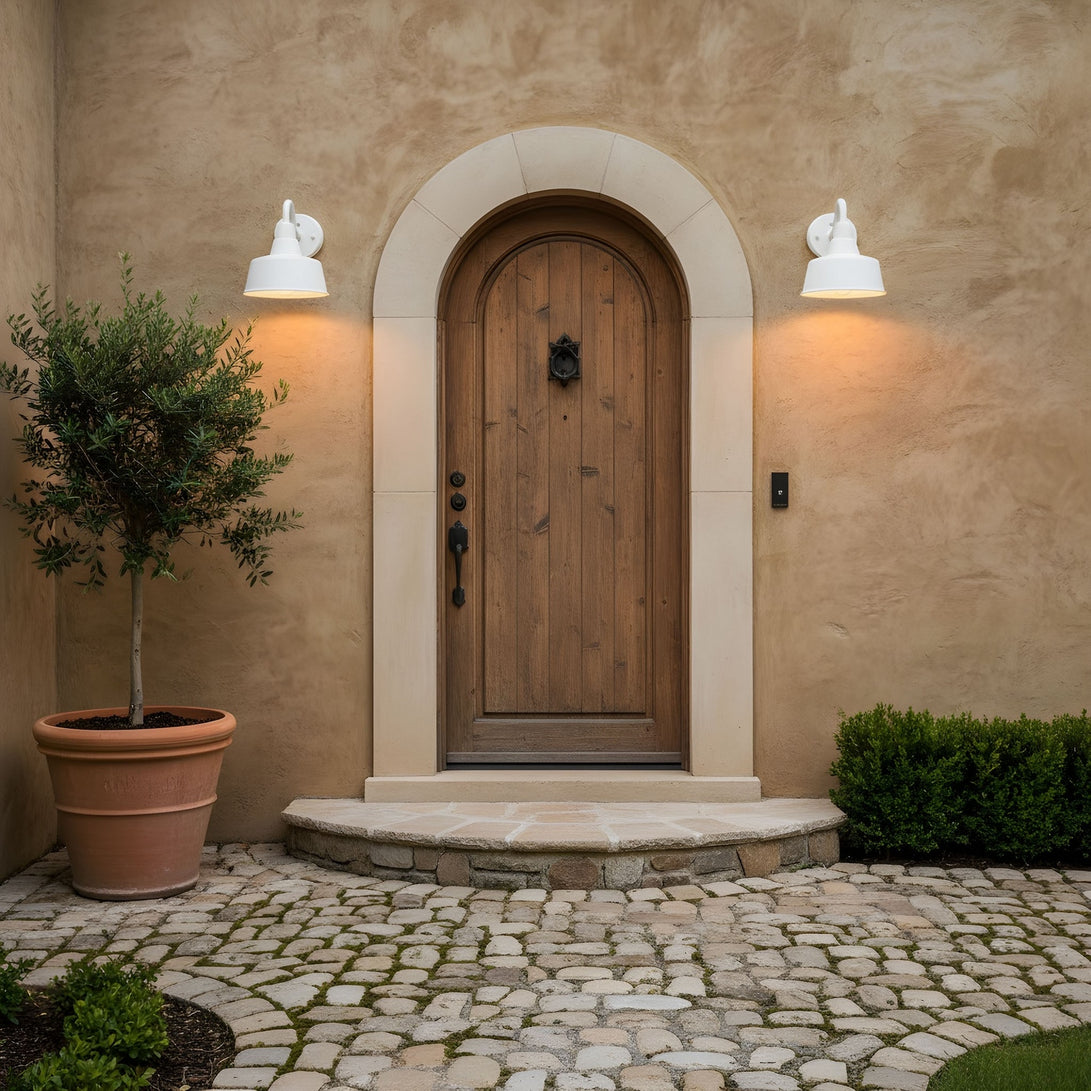 Visual Comfort Studio - SLO1181OTW - One Light Wall Lantern - Barn Light - Outdoor Textured White
