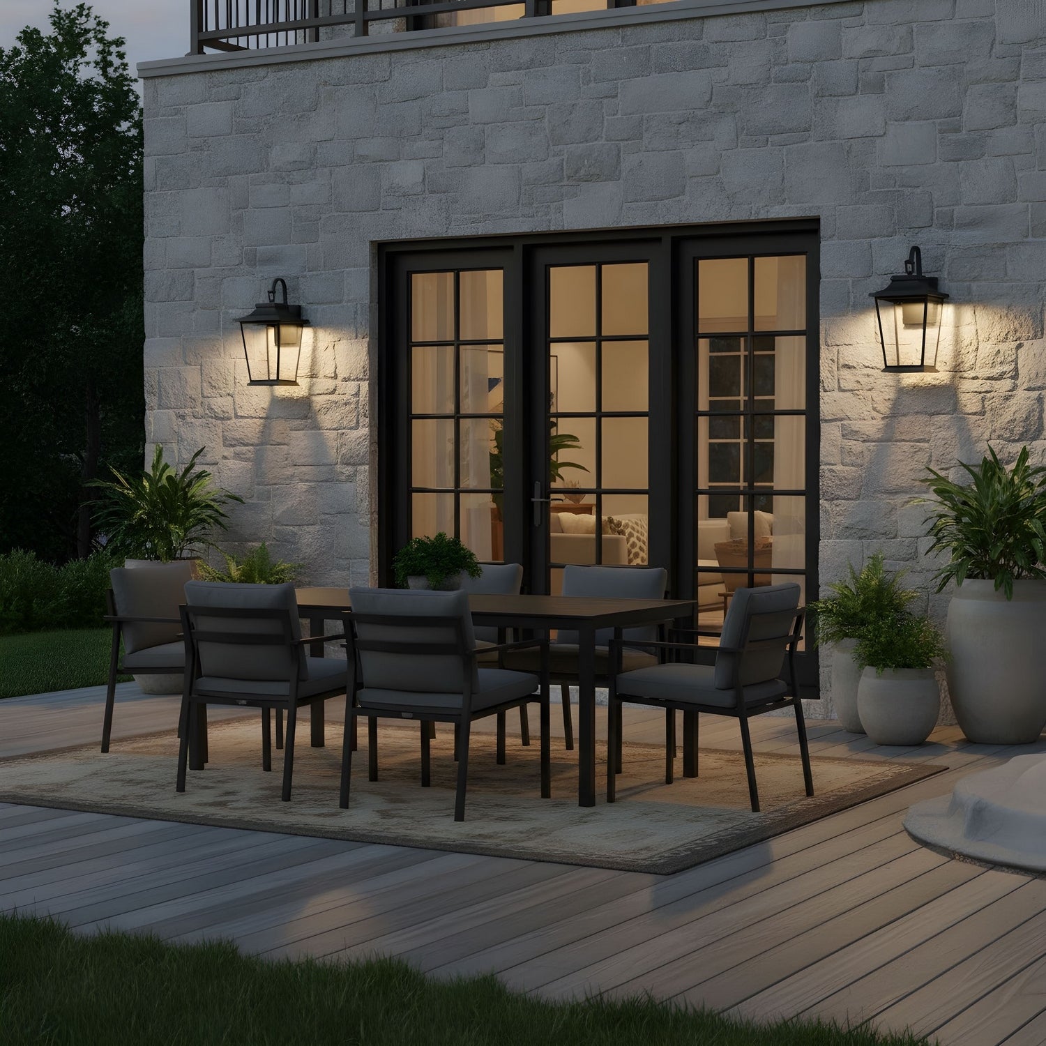 Visual Comfort Studio - SLO1251TXB - LED Wall Lantern - Warren - Textured Black