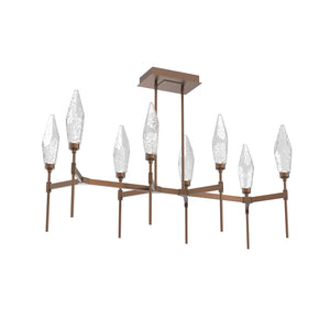 Hammerton Studio - PLB0050-48-BB-CC-001-L1 - LED Linear Suspension - Rock Crystal - Burnished Bronze