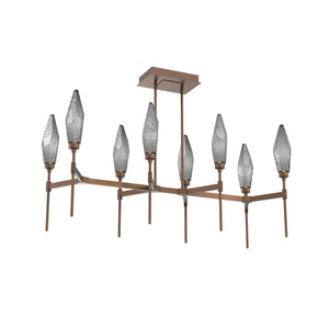 Hammerton Studio - PLB0050-48-BB-CS-001-L1 - LED Linear Suspension - Rock Crystal - Burnished Bronze