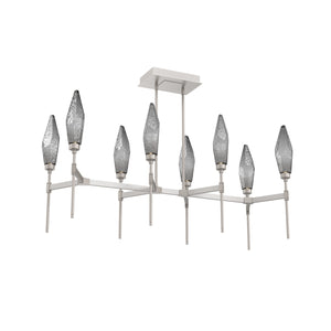 Hammerton Studio - PLB0050-48-BS-CS-001-L1 - LED Linear Suspension - Rock Crystal - Beige Silver