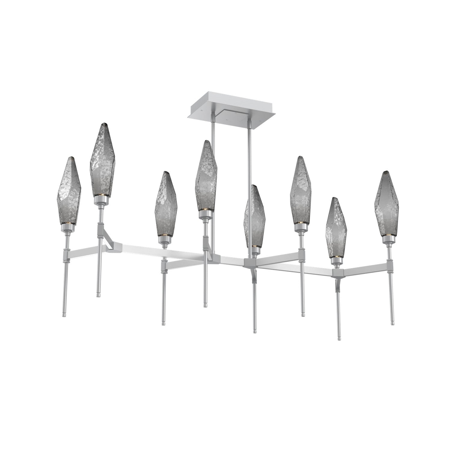 Hammerton Studio - PLB0050-48-CS-CS-001-L3 - LED Linear Suspension - Rock Crystal - Classic Silver