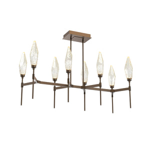 Hammerton Studio - PLB0050-48-FB-CA-001-L3 - LED Linear Suspension - Rock Crystal - Flat Bronze