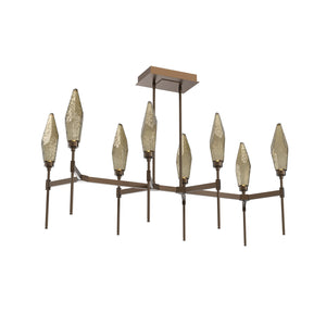 Hammerton Studio - PLB0050-48-FB-CB-001-L1 - LED Linear Suspension - Rock Crystal - Flat Bronze