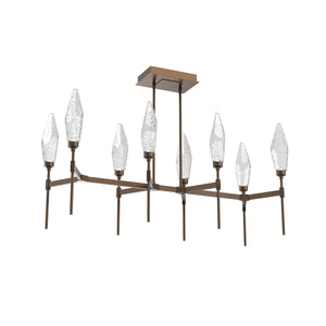 Hammerton Studio - PLB0050-48-FB-CC-001-L1 - LED Linear Suspension - Rock Crystal - Flat Bronze