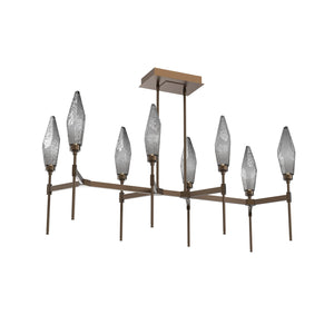 Hammerton Studio - PLB0050-48-FB-CS-001-L1 - LED Linear Suspension - Rock Crystal - Flat Bronze