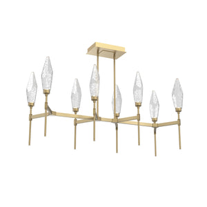Hammerton Studio - PLB0050-48-GB-CC-001-L1 - LED Linear Suspension - Rock Crystal - Gilded Brass