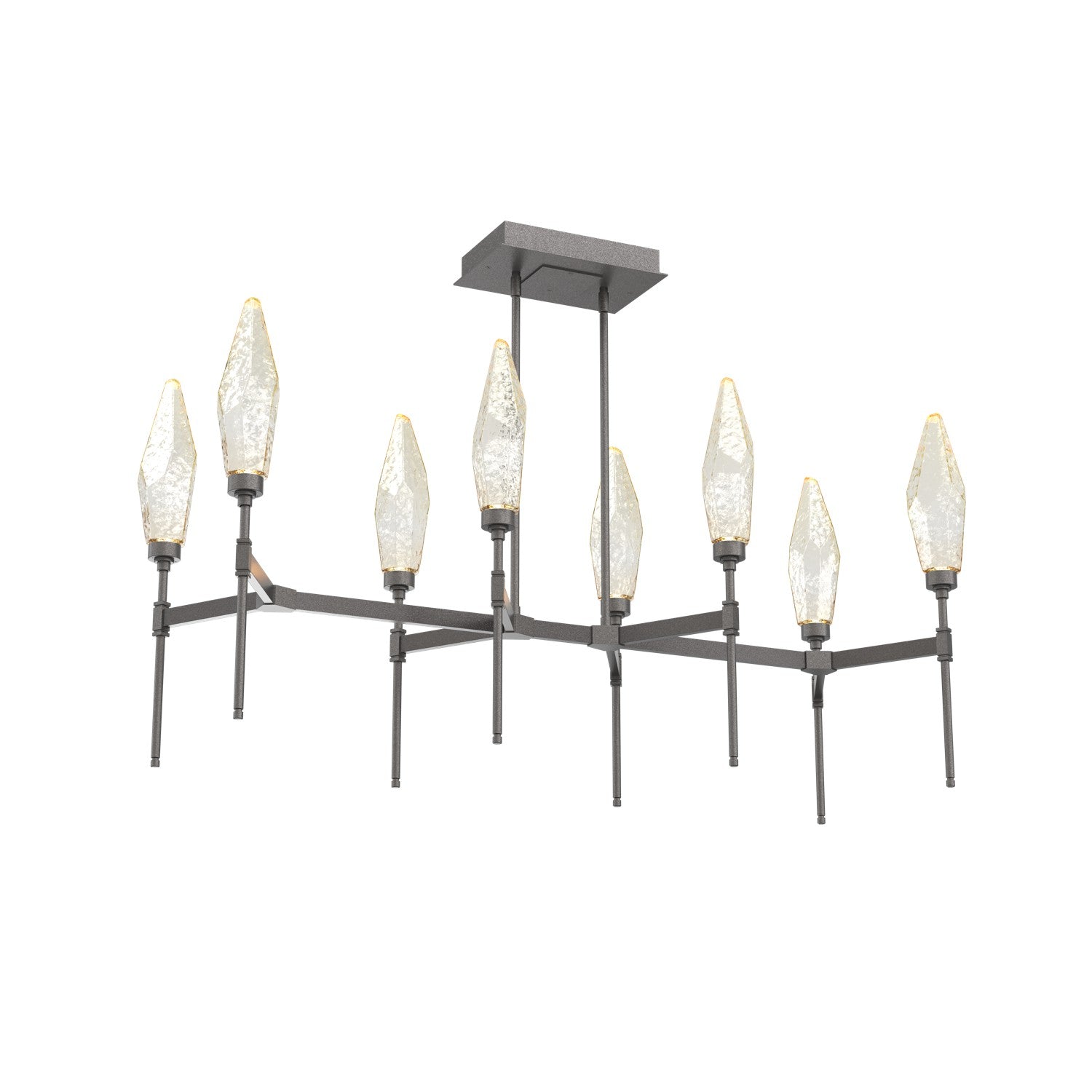 Hammerton Studio - PLB0050-48-GP-CA-001-L1 - LED Linear Suspension - Rock Crystal - Graphite