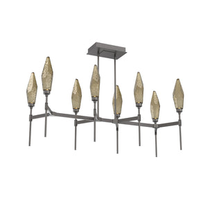 Hammerton Studio - PLB0050-48-GP-CB-001-L3 - LED Linear Suspension - Rock Crystal - Graphite