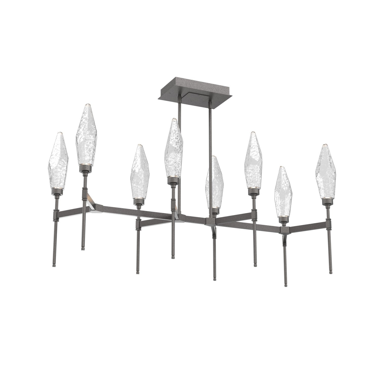 Hammerton Studio - PLB0050-48-GP-CC-001-L1 - LED Linear Suspension - Rock Crystal - Graphite