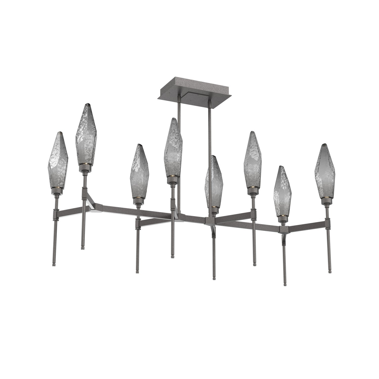 Hammerton Studio - PLB0050-48-GP-CS-001-L3 - LED Linear Suspension - Rock Crystal - Graphite