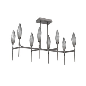 Hammerton Studio - PLB0050-48-GP-CS-001-L3 - LED Linear Suspension - Rock Crystal - Graphite