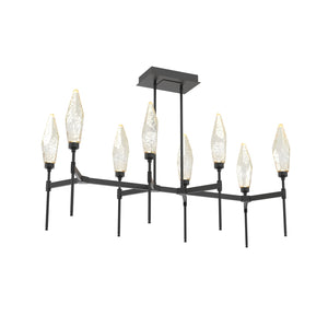Hammerton Studio - PLB0050-48-MB-CA-001-L3 - LED Linear Suspension - Rock Crystal - Matte Black