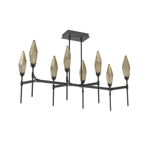 Hammerton Studio - PLB0050-48-MB-CB-001-L1 - LED Linear Suspension - Rock Crystal - Matte Black