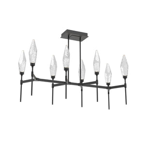 Hammerton Studio - PLB0050-48-MB-CC-001-L3 - LED Linear Suspension - Rock Crystal - Matte Black