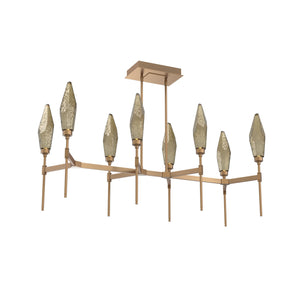 Hammerton Studio - PLB0050-48-NB-CB-001-L1 - LED Linear Suspension - Rock Crystal - Novel Brass