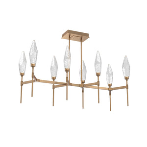 Hammerton Studio - PLB0050-48-NB-CC-001-L3 - LED Linear Suspension - Rock Crystal - Novel Brass