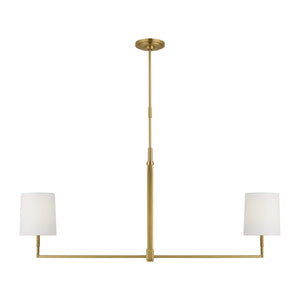 Visual Comfort Studio - TC1212BBS - Two Light Linear Chandelier - Danica - Burnished Brass