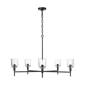 Visual Comfort Studio - TFC1135AI - Five Light Chandelier - Hartley - Aged Iron