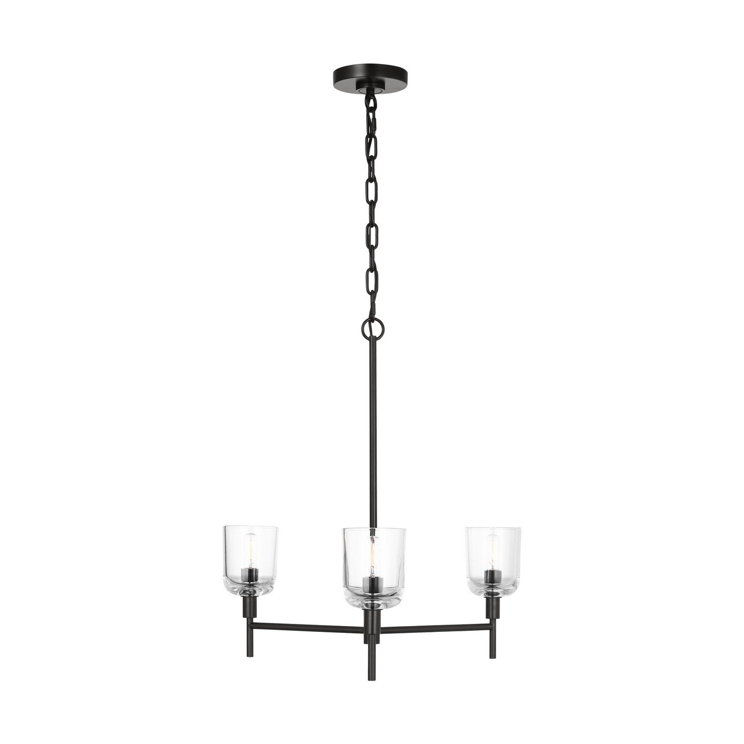 Visual Comfort Studio - TFC1143AI - Three Light Chandelier - Hartley - Aged Iron
