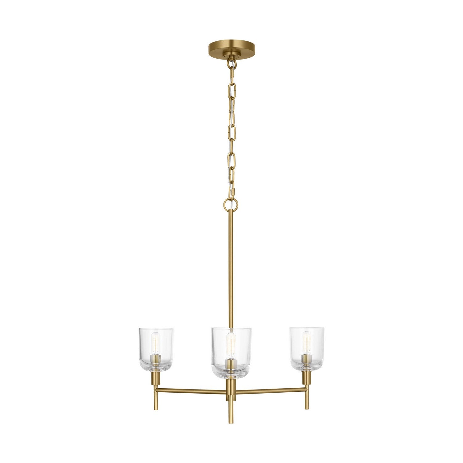 Visual Comfort Studio - TFC1143BBS - Three Light Chandelier - Hartley - Burnished Brass