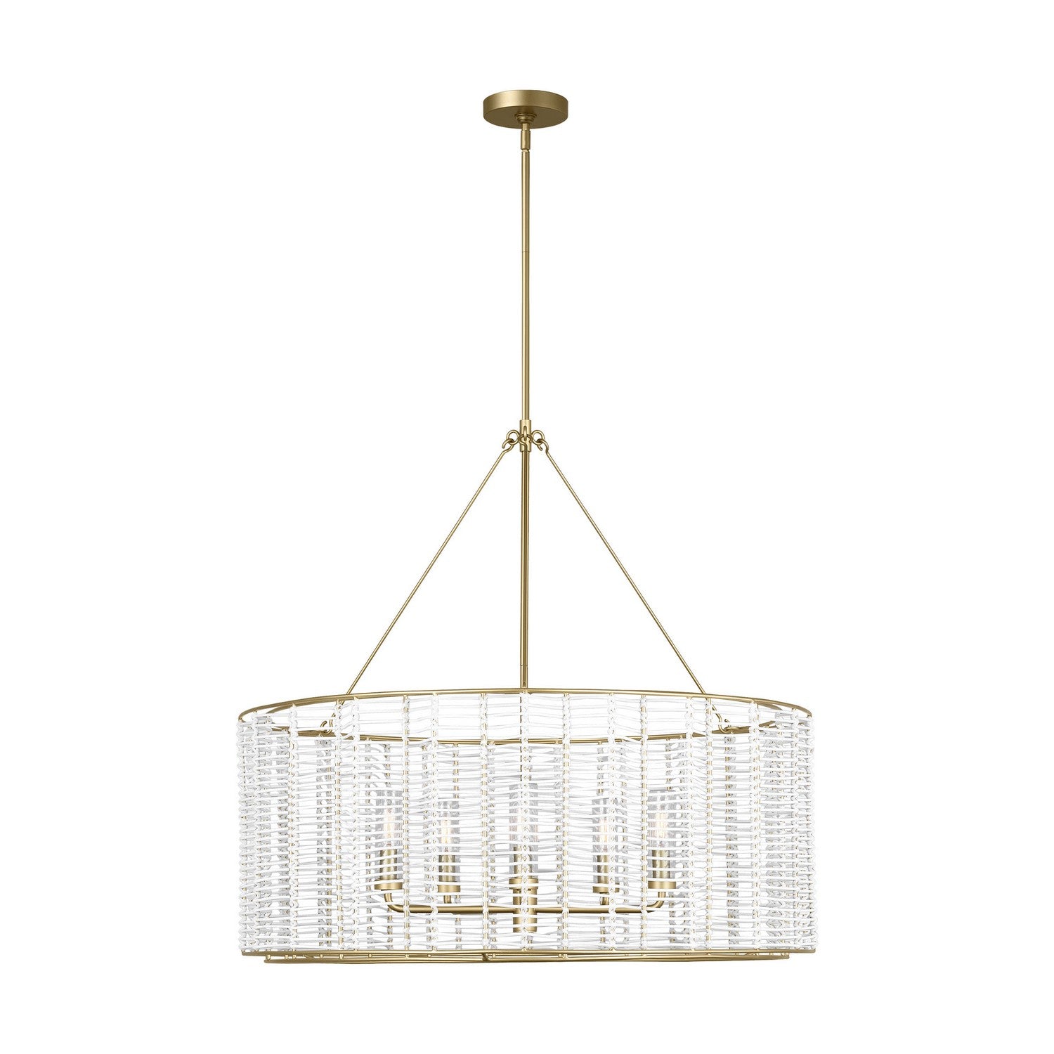 Visual Comfort Studio - TFC1155PCB - Five Light Chandelier - Winslow - Powder-Coated Brass