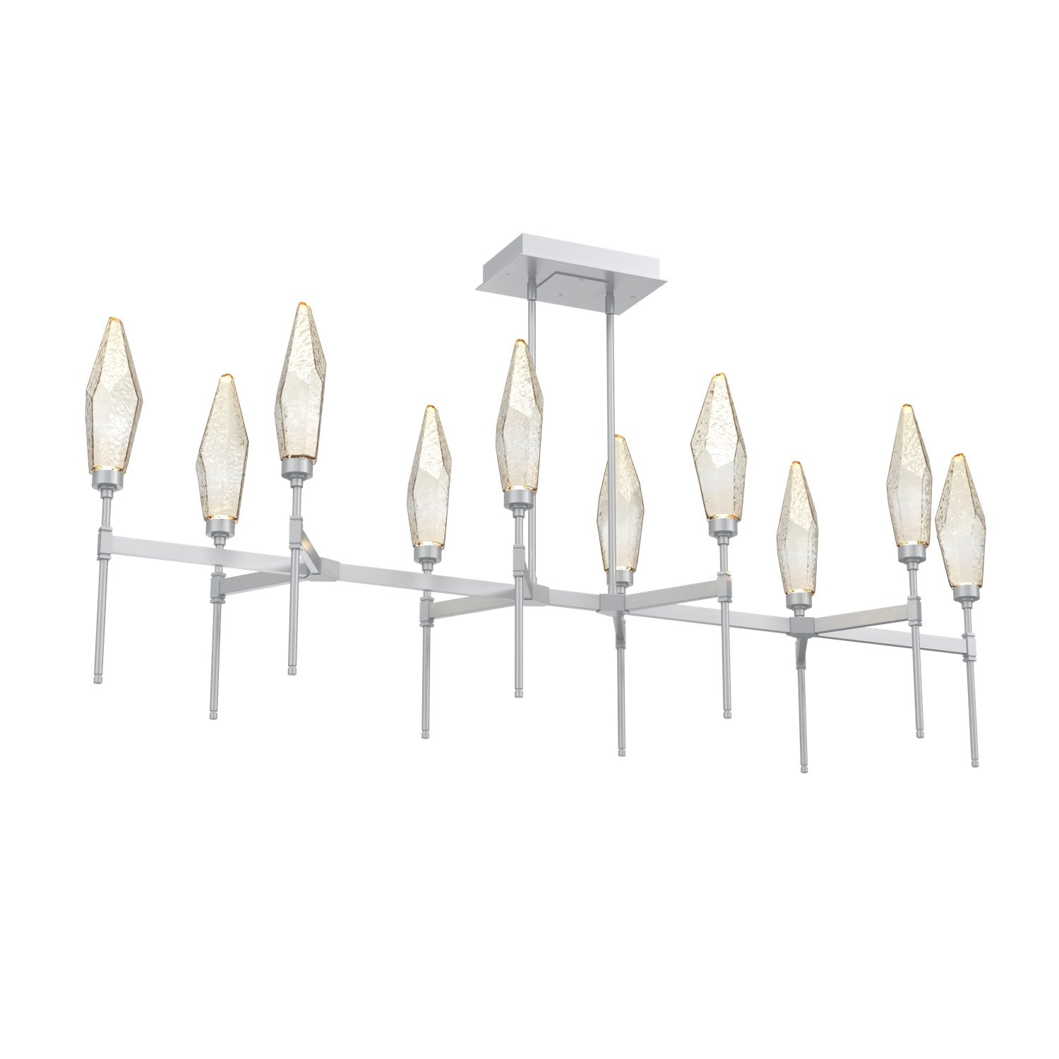 Hammerton Studio - PLB0050-67-CS-CA-001-L3 - LED Linear Suspension - Rock Crystal - Classic Silver