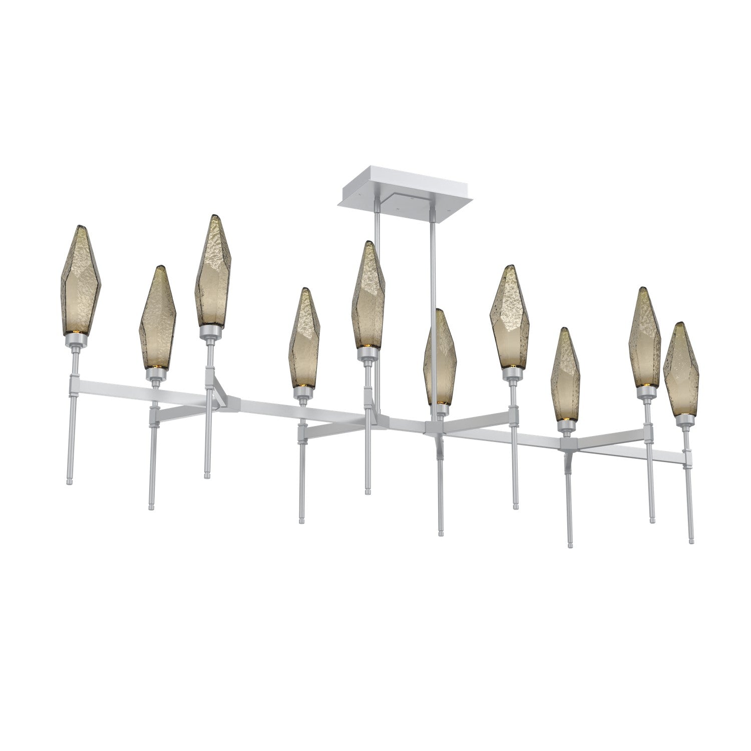 Hammerton Studio - PLB0050-67-CS-CB-001-L3 - LED Linear Suspension - Rock Crystal - Classic Silver