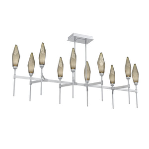 Hammerton Studio - PLB0050-67-CS-CB-001-L3 - LED Linear Suspension - Rock Crystal - Classic Silver